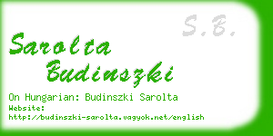 sarolta budinszki business card